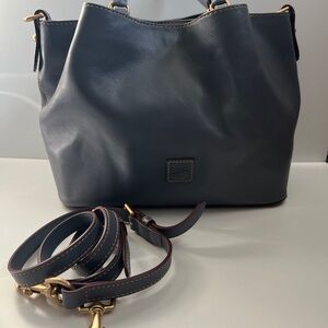 Dooney & Bourke Gray Barlow Leather Shoulder Bag